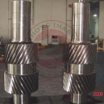 Forged shaft, ASTM Standard 18CrNiMo7-6 mining industrial forged pinion shaft