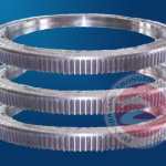 OEM Custom Carbon Steel Ring Flange Forging / Forged Slew Bearing , Height 1500mm